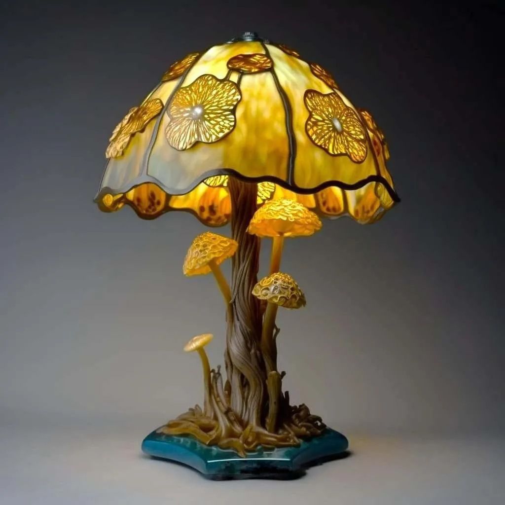 Colored Resin Plant Series Desk Lamp - Renee Lane Company
