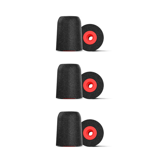 Comply Foam Ear Tips Designed for NuForce ISOtunes PRO Q-Jays Etymotic Research Westone & Shure Medium 3 Pairs Black - Memory Foam Earbud Tips Earbud Replacement Tips Made in the USA - Renee Lane Company