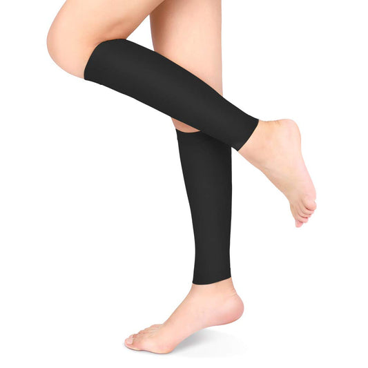 Compression Socks 20-30mmHg Calf Compression Sleeves Footless Compressed Socks for Varicose Veins Shin Splints Edema Recovery Maternity Cycling Running Travel Women & Men(XL-Black) - Renee Lane Company