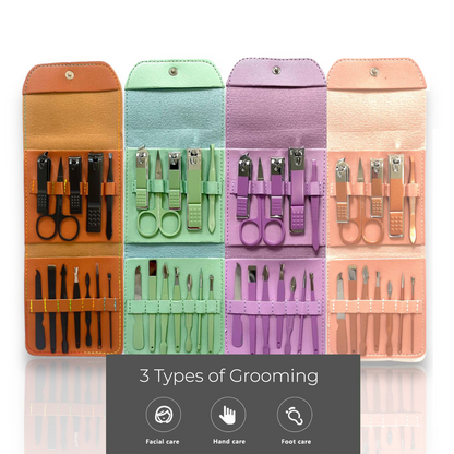 Purple 12 Piece Nail Care Set