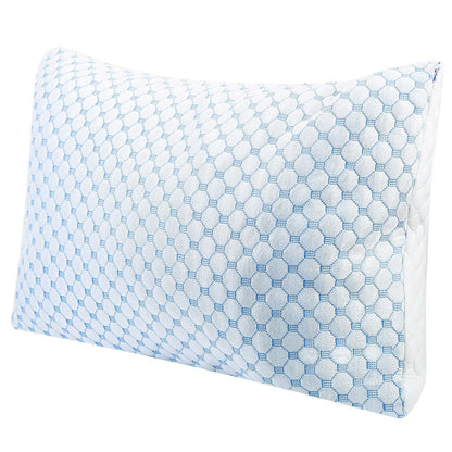 Cooling Memory Foam Pillow Ventilated Soft Bed Pillow w/ Cooling Gel Infused Memory Foam 2Pcs Queen Size - Renee Lane Company