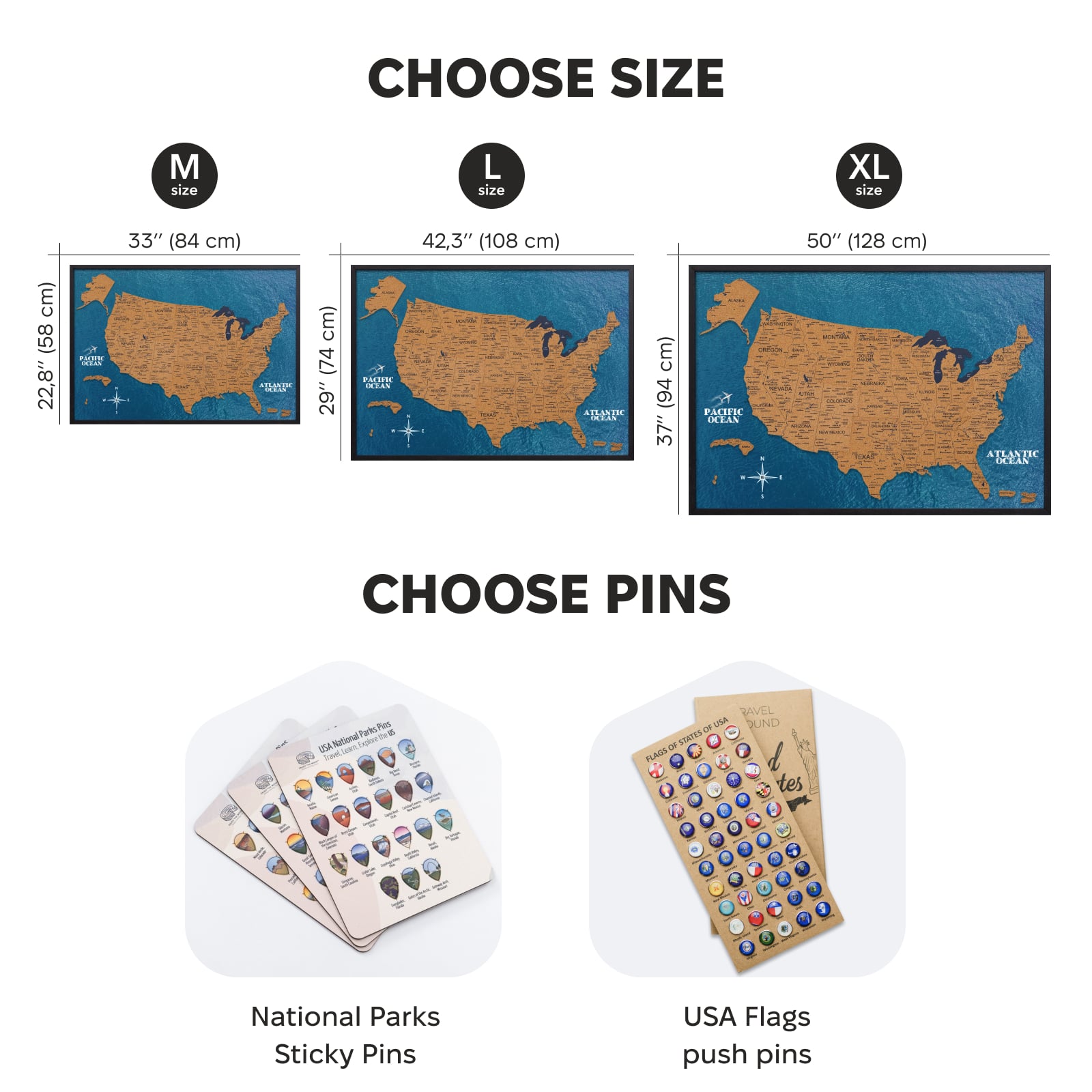 Cork USA Maps - Renee Lane Company