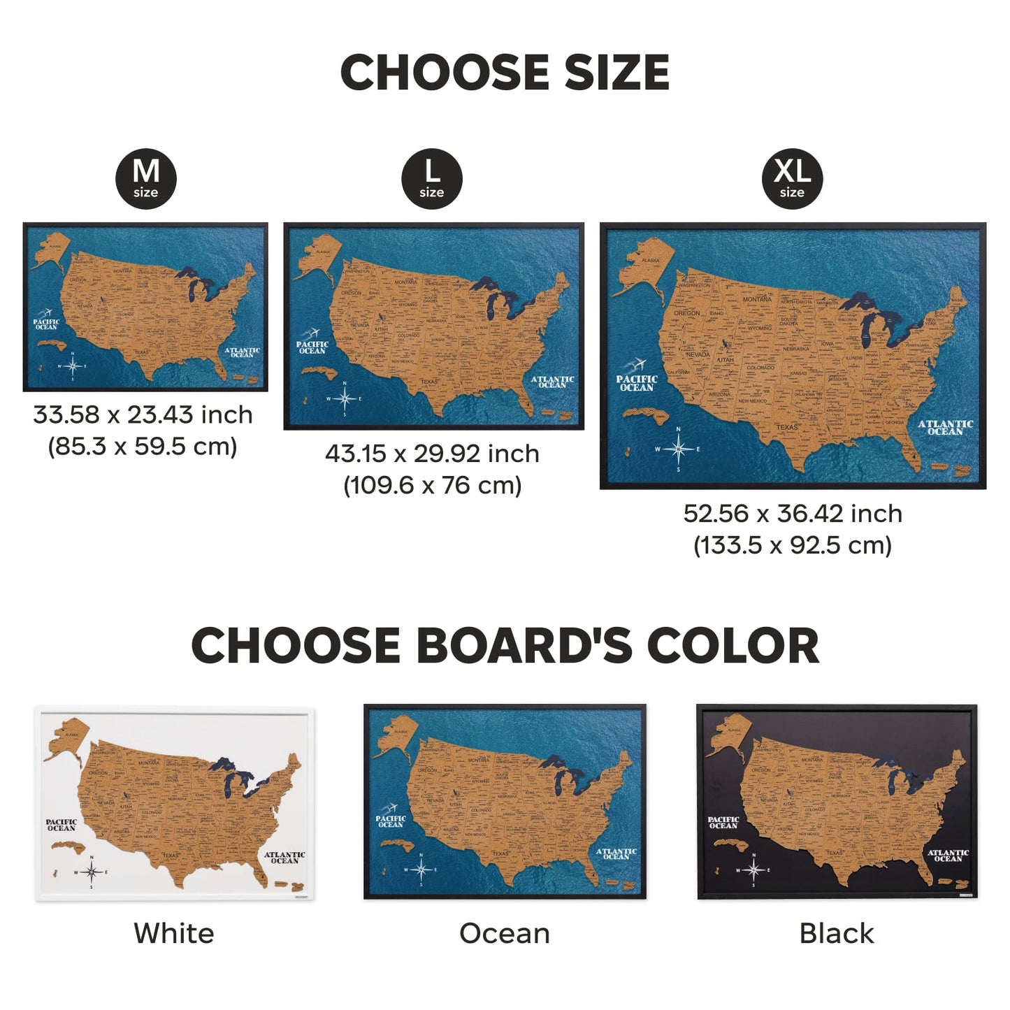 Cork USA Maps - Renee Lane Company