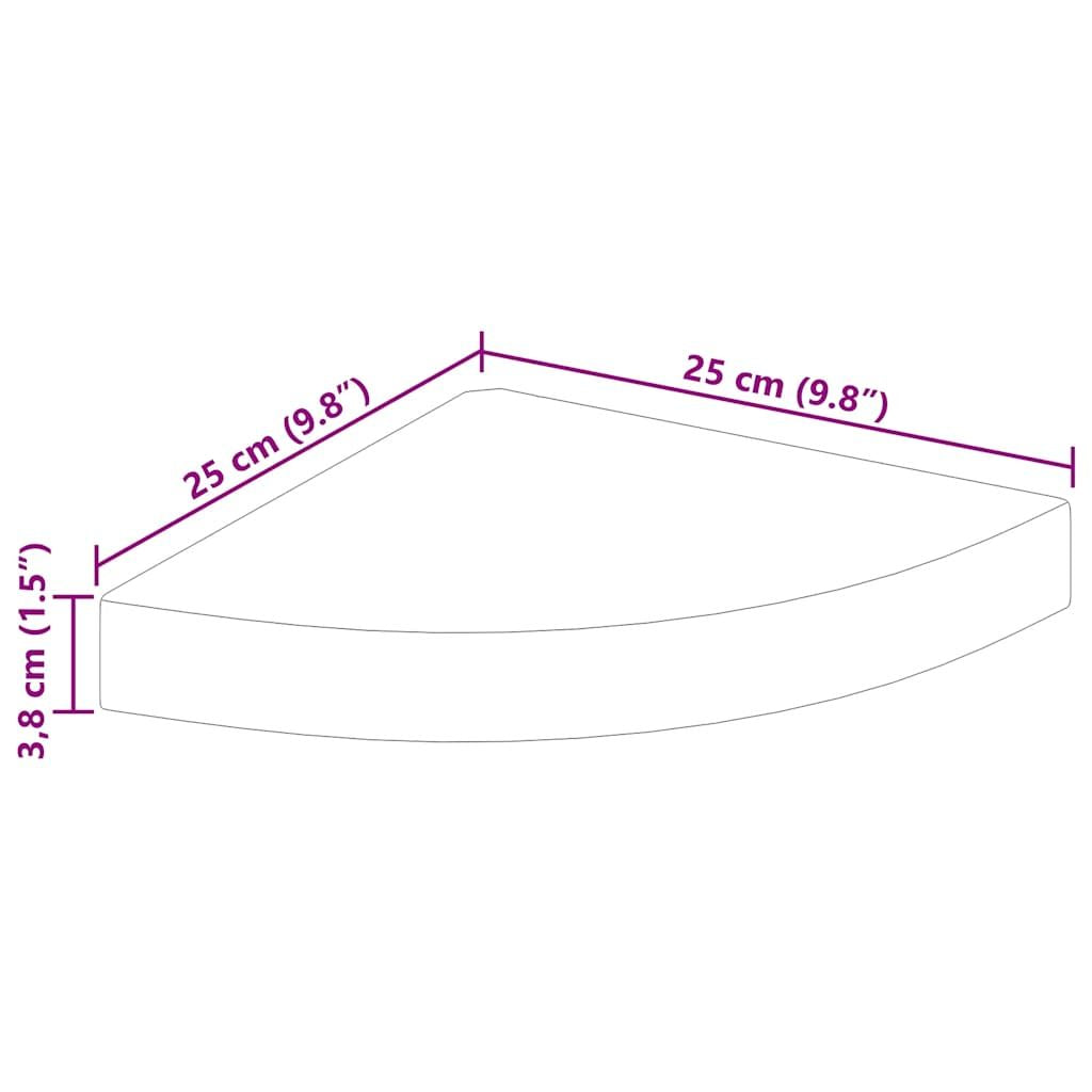 Corner Shelf Set of 2 High gloss white Honeycomb MDF, metal - Renee Lane Company