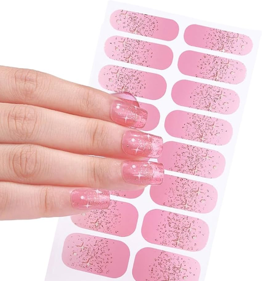 Cotton Candy Stars Gel Nails - Renee Lane Company