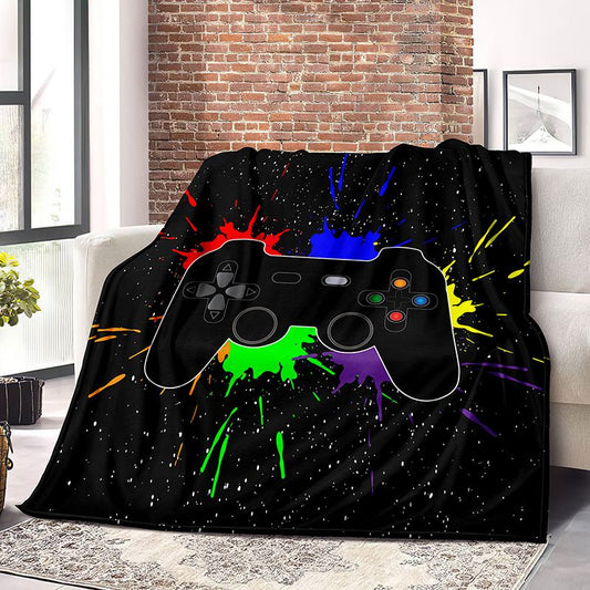 Cozy Gamer Throw Blanket - Soft and Warm Flannel Blanket for Couch and Bed - Perfect for Winter Gameplay - Renee Lane Company