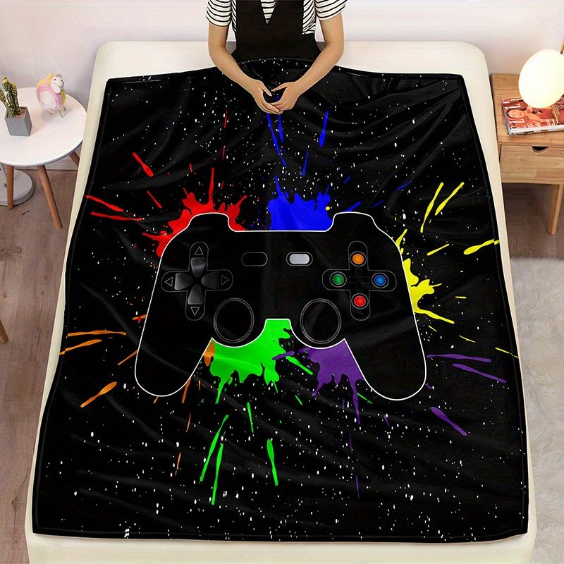 Cozy Gamer Throw Blanket - Soft and Warm Flannel Blanket for Couch and Bed - Perfect for Winter Gameplay - Renee Lane Company