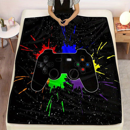 Cozy Gamer Throw Blanket - Soft and Warm Flannel Blanket for Couch and Bed - Perfect for Winter Gameplay - Renee Lane Company