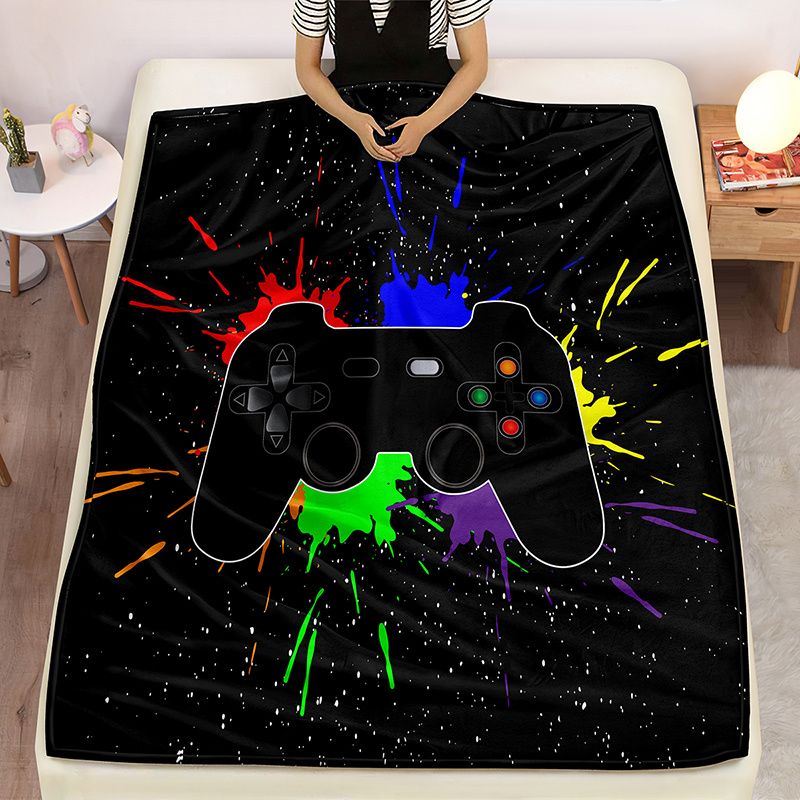 Cozy Gamer Throw Blanket - Soft and Warm Flannel Blanket for Couch and Bed - Perfect for Winter Gameplay - Renee Lane Company