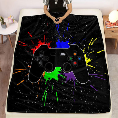 Cozy Gamer Throw Blanket - Soft and Warm Flannel Blanket for Couch and Bed - Perfect for Winter Gameplay - Renee Lane Company