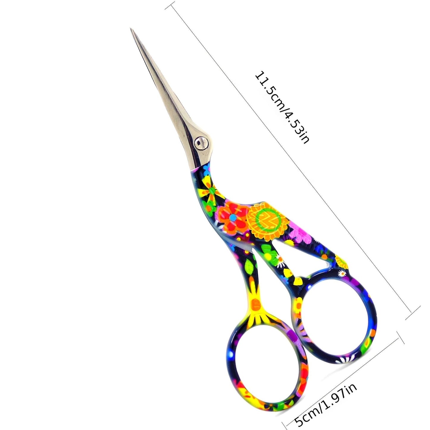 Craft Scissors Stork Sewing Embroidery Scissors With Leather Scissors Cover Bird Scissor For Fabric Cutting Paper Crafting Office Scissors Sewing Handicrafts Tool - Renee Lane Company