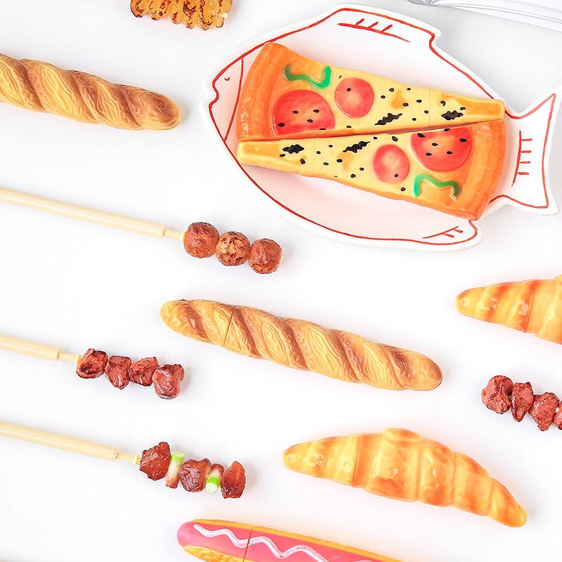 Creative Pizza Ballpoint Pen With Magnet Bread Ballpoint Pen - Renee Lane Company