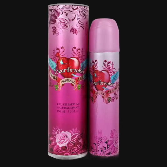 Women's perfume spray by Fragluxe, pink aerosol can and matching pink spray bottle set