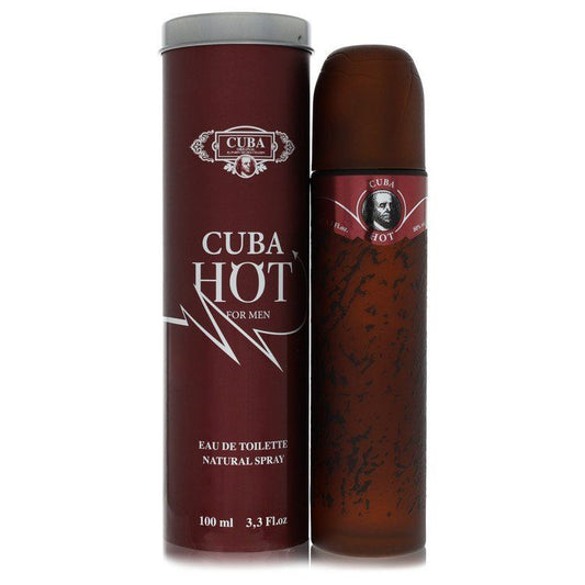 Eau de toilette spray bottle set, dark maroon with label