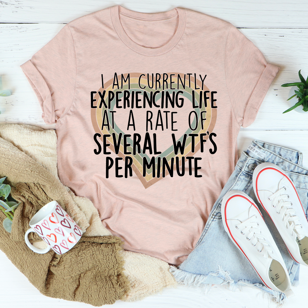 Currently Experiencing Life At A Rate Of Several Wtf's Per Minute T-Shirt - Renee Lane Company