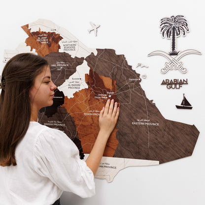 Custom 3D/2D Wooden Map - Renee Lane Company