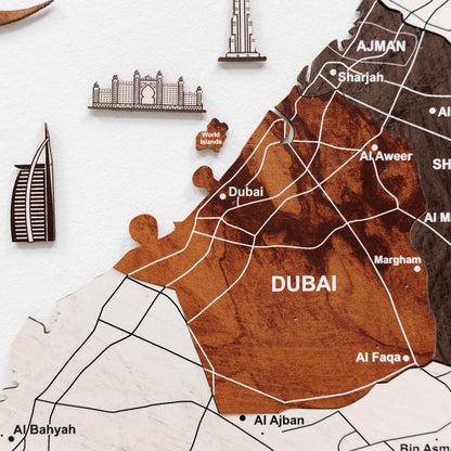 Custom 3D/2D Wooden Map - Renee Lane Company