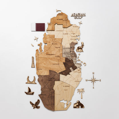 Custom 3D/2D Wooden Map - Renee Lane Company