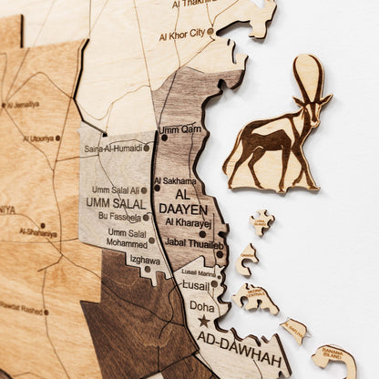 Custom 3D/2D Wooden Map - Renee Lane Company