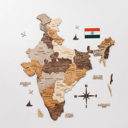 Custom 3D/2D Wooden Map - Renee Lane Company
