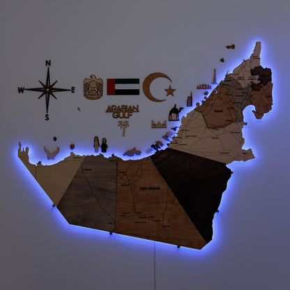 Custom 3D/2D Wooden Map - Renee Lane Company