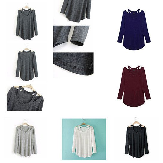 Cut Out To Lounge Top Easy Wear Long Sleeves In 6 Colors - Renee Lane Company