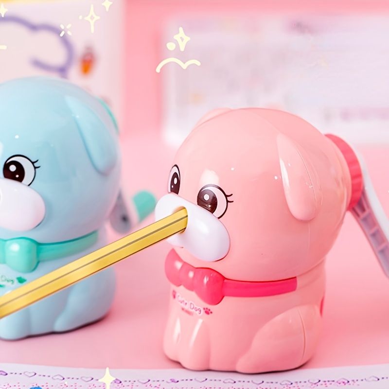Cute Cartoon Puppy Pencil Sharpener Student Stationery Supplies Into The Lead Hand Pencil Sharpener Children's Gift - Renee Lane Company