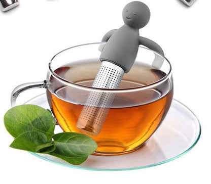 Cute Tea Infuser Man for Loose Tea Stainless Steel Man Shape Loose Leaf Tea Steeper Ball Strainer Non-Toxic Easy to Use and Clean - Renee Lane Company