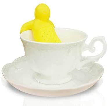 Cute Tea Infuser Man for Loose Tea Stainless Steel Man Shape Loose Leaf Tea Steeper Ball Strainer Non-Toxic Easy to Use and Clean - Renee Lane Company