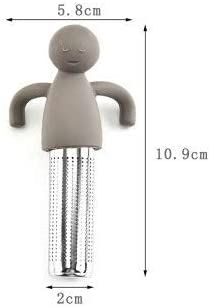 Cute Tea Infuser Man for Loose Tea Stainless Steel Man Shape Loose Leaf Tea Steeper Ball Strainer Non-Toxic Easy to Use and Clean - Renee Lane Company