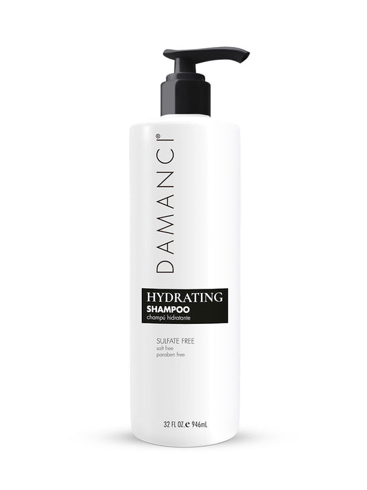 DAMANCI hydrating shampoo pump bottle, black dispenser, 32 fl oz (946 ml)