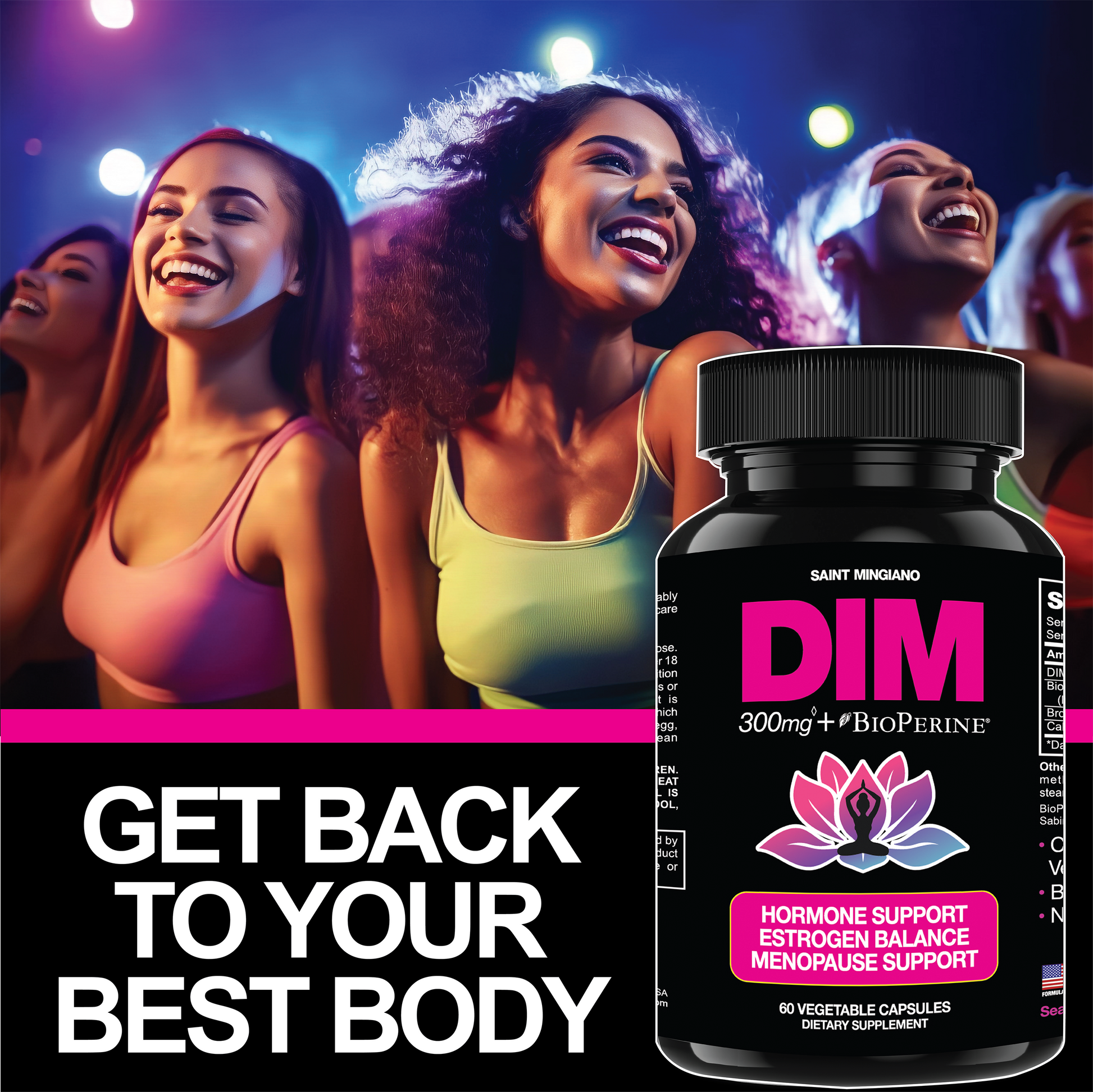 DIM Supplement 300 mg Supplements | Hormone Estrogen and Menopause Balance for Women - Renee Lane Company