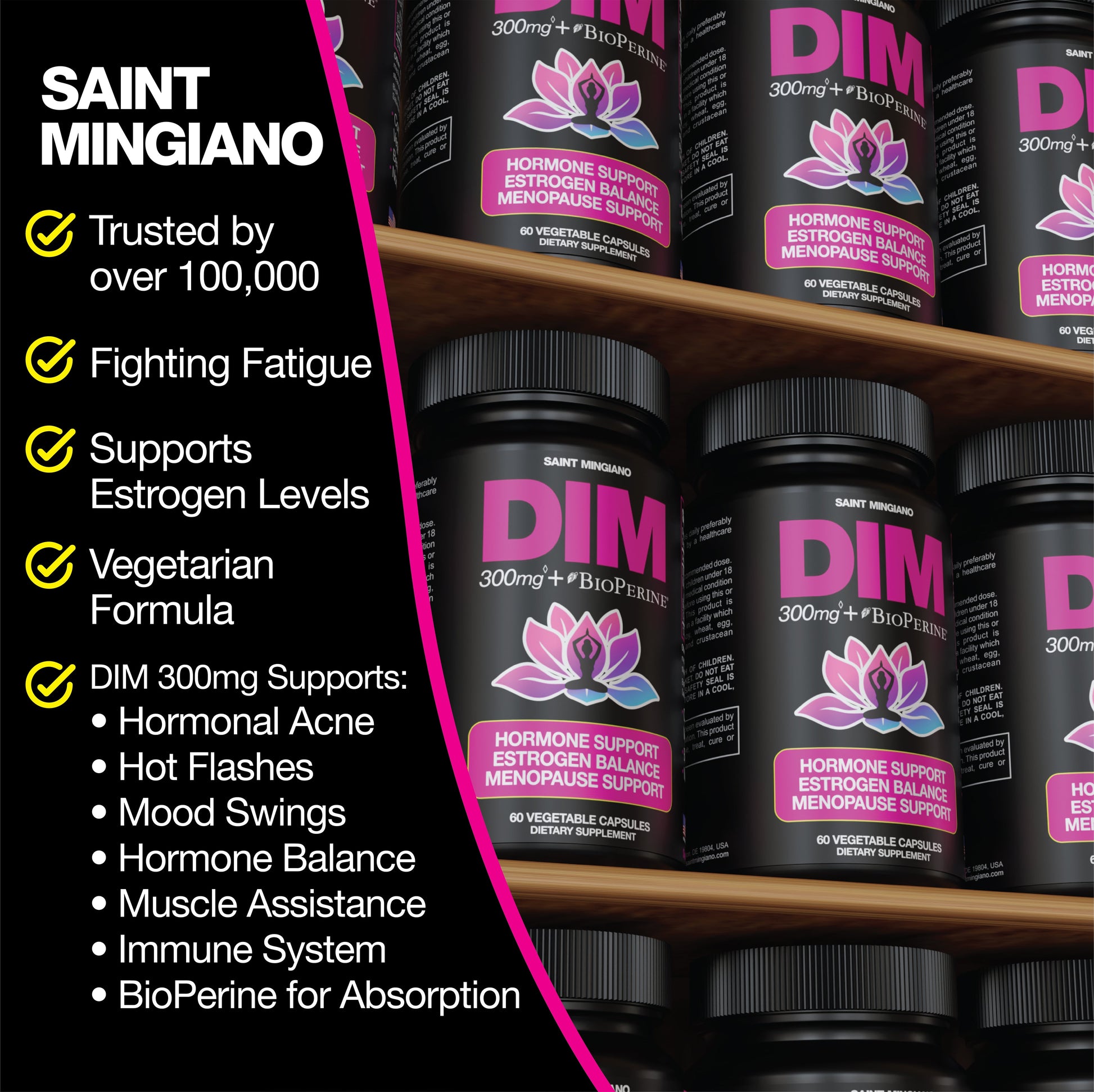 DIM Supplement 300 mg Supplements | Hormone Estrogen and Menopause Balance for Women - Renee Lane Company