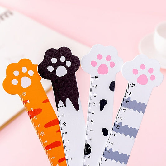 DIY 1pc Cute Cartoon Kawaii Cat Paw Ruler For Student Drawing Tools Stationery School Office Supplies - Renee Lane Company