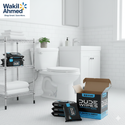 DUDE Wipes XL Flushable Wipes – Extra Large, Unscented, Septic Safe