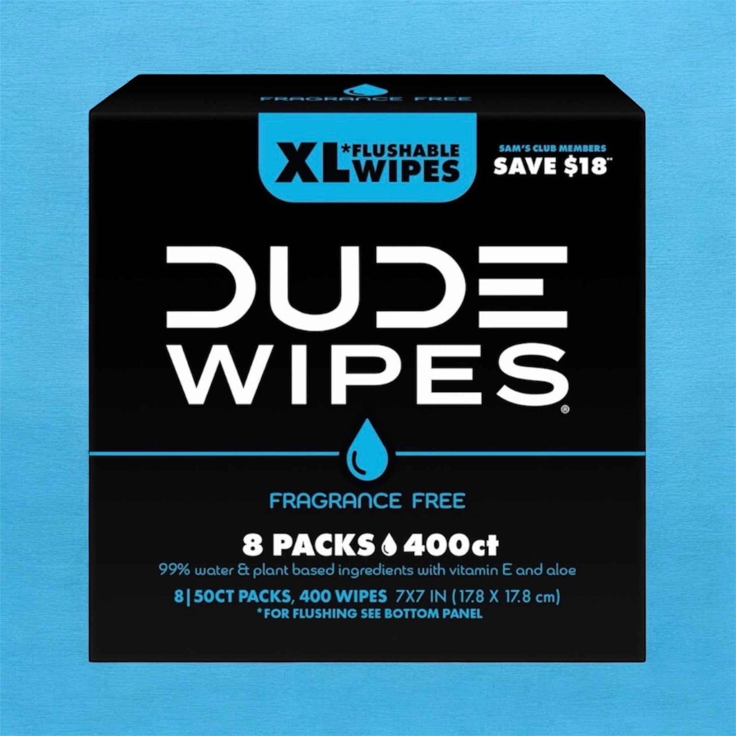 DUDE Wipes XL Flushable Wipes – Extra Large, Unscented, Septic Safe