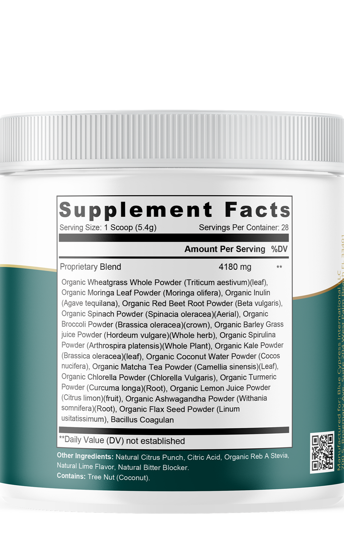 Dietary supplement jar, Supplement Facts panel by my balance
