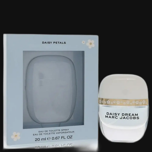 Daisy Dream Marc Jacobs eau de toilette spray bottle and box, pale blue floral design