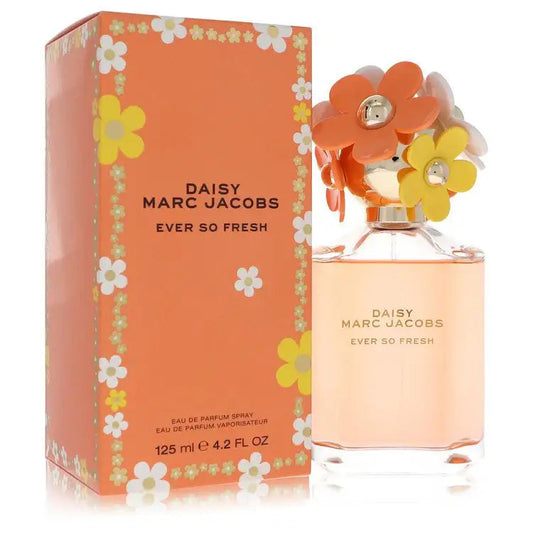 Marc Jacobs Daisy Ever So Fresh women's perfume bottle with floral cap and gift box