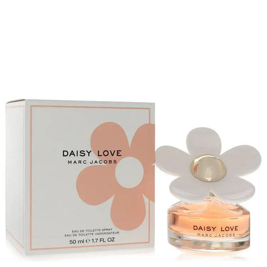 Women’s perfume box and bottle set with flower-shaped cap, 50 ml.