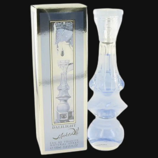 Dalilight by Salvador Dali eau de toilette perfume bottle with matching box, blue glass