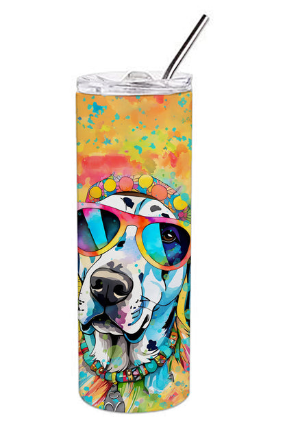Dalmatian Hippie Dawg Stainless Steel Skinny Tumbler Vacuum Double Walled Reusable Insulated Tumbler Travel Cup for Coffee Cocktails Gift with Lid, 20 oz - Renee Lane Company