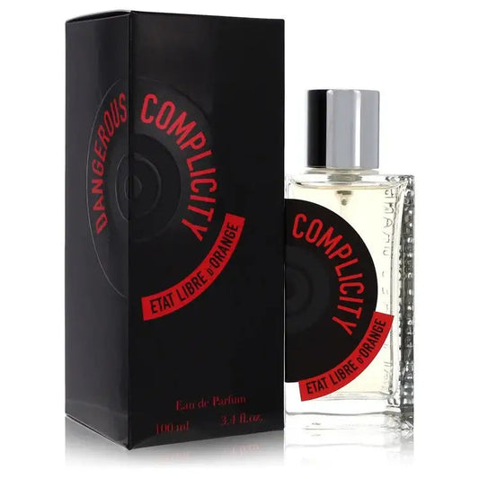 Etat Libre d'Orange Complicity Eau de Parfum bottle with box, clear liquid and silver cap