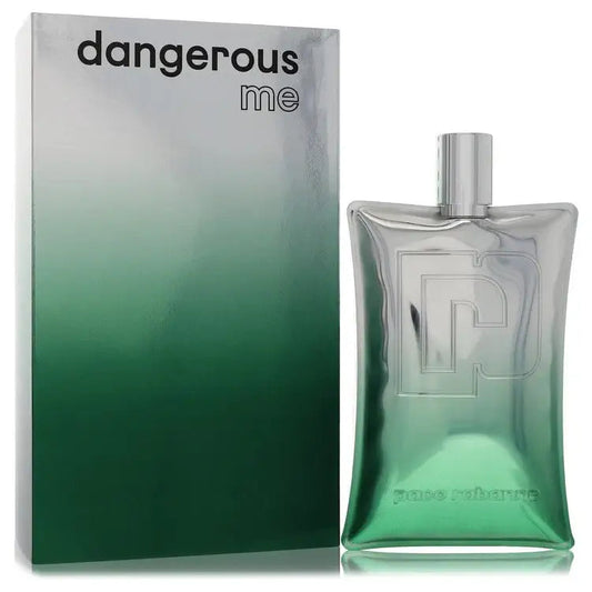 Unisex eau de toilette bottle and box with silver cap, green glass gradient finish