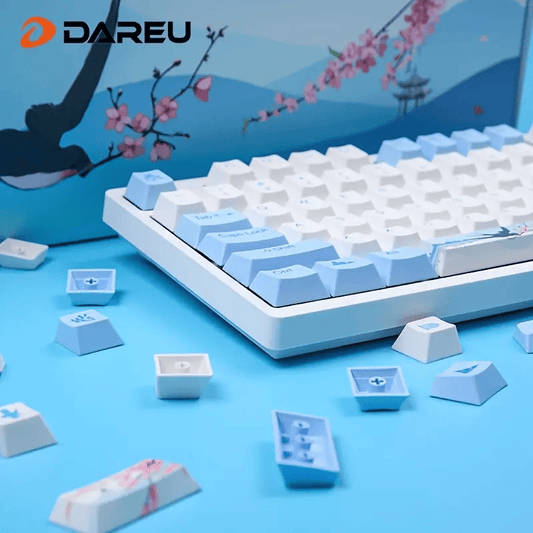 Dareu A87 Spring Swallow Theme 87 Keys Compact Layout Mechanical Gaming Keyboard;  Cherry MX Switch;  PBT Keycaps - Renee Lane Company