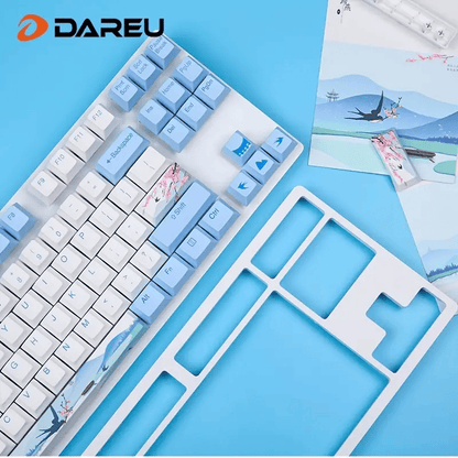 Dareu A87 Spring Swallow Theme 87 Keys Compact Layout Mechanical Gaming Keyboard;  Cherry MX Switch;  PBT Keycaps - Renee Lane Company