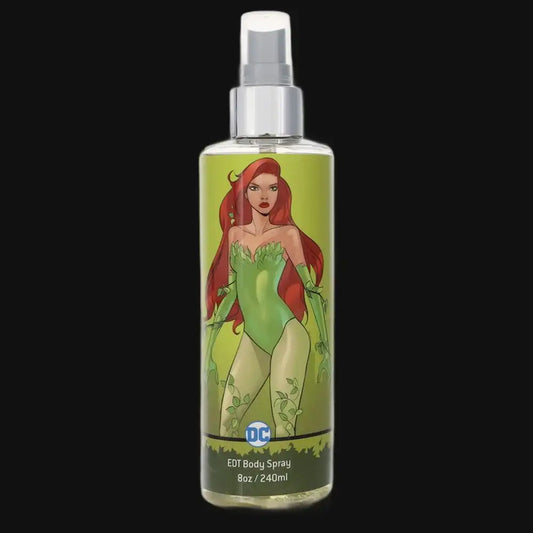 Poison Ivy body spray bottle, green liquid, silver spray cap, 8 oz (240 ml)