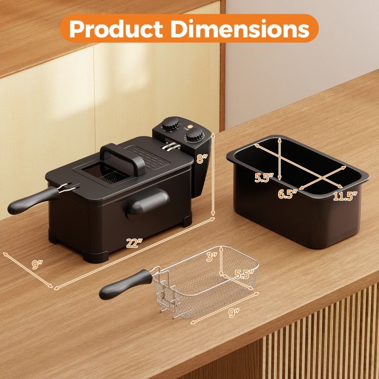 Deep Fryer with Timer for Household & Commercial - Renee Lane Company