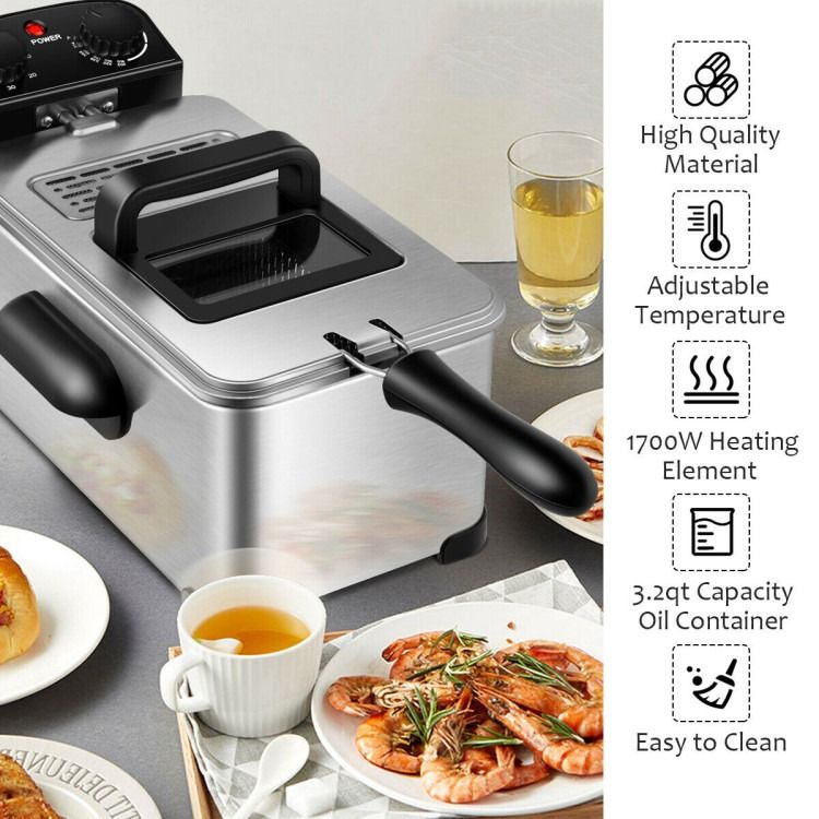 Deep Fryer with Timer for Household & Commercial - Renee Lane Company