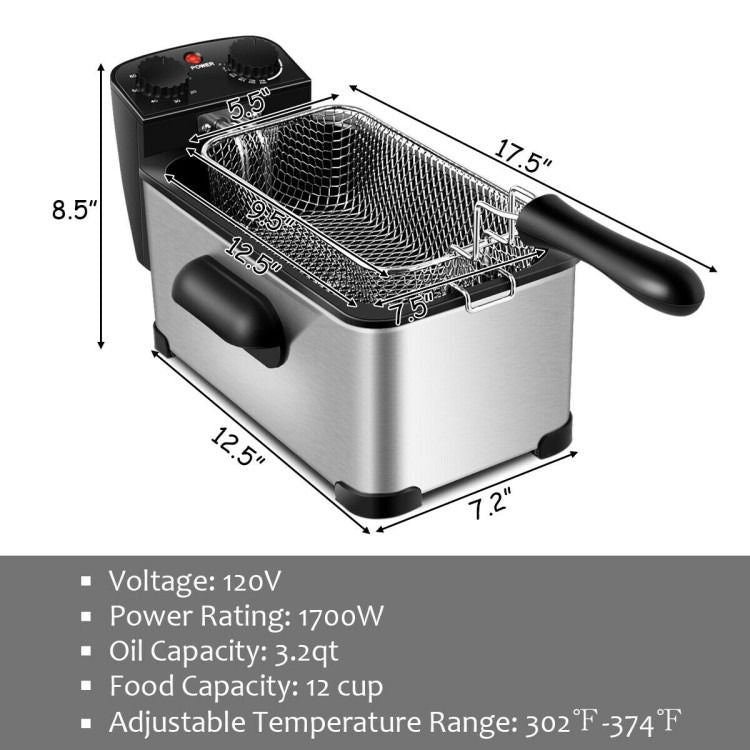 Deep Fryer with Timer for Household & Commercial - Renee Lane Company